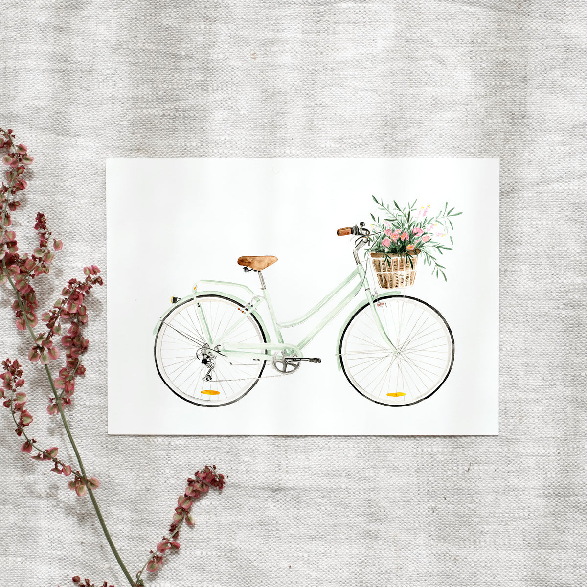 Postcard - Bicycle Love