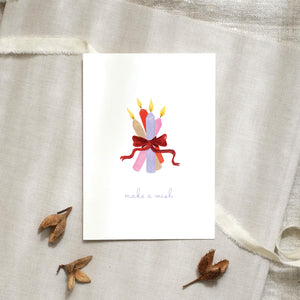 Postkarte · Geburtstagskerzen | Make a wish