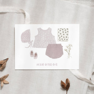 Postcard - Baby dress | violet