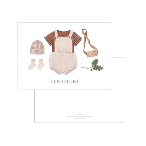 Postcard - Baby dress | brown