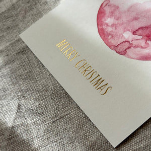 Postcard - Rose Christmas Bauble