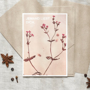 Postkarte · Wildflowers | Jemand liebt dich