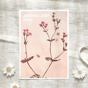 Postkarte · Wildflowers | Jemand liebt dich