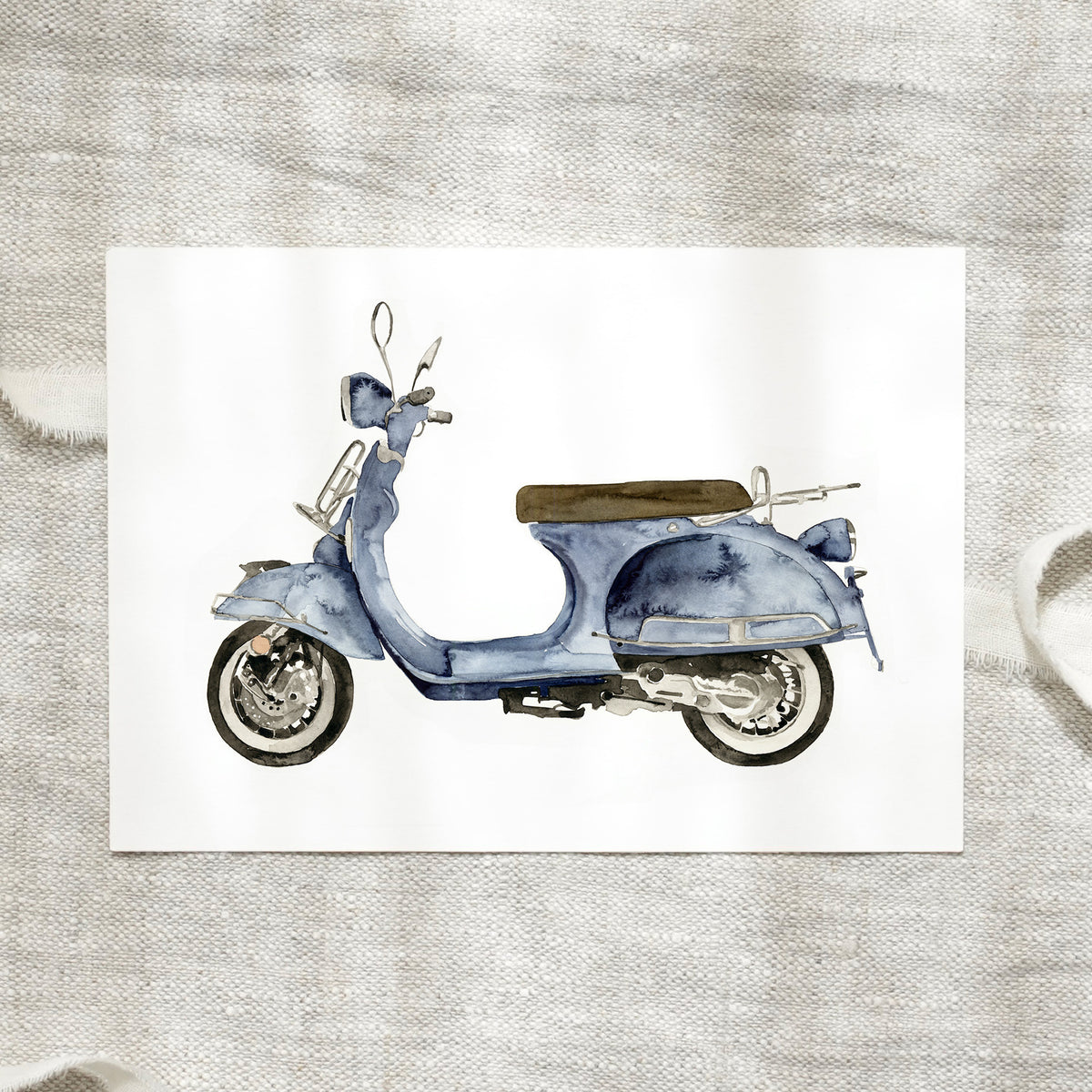 Postcard - Blue scooter