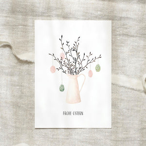 Postkarte - Ostervase