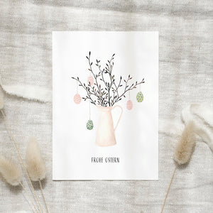 Postkarte - Ostervase