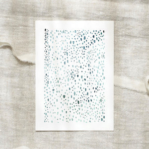 Postcard - Green Drops