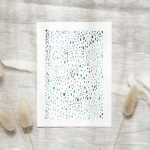 Postcard - Green Drops