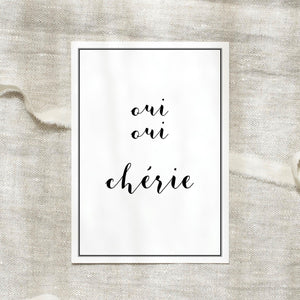 Postcard - Oui Oui Chérie