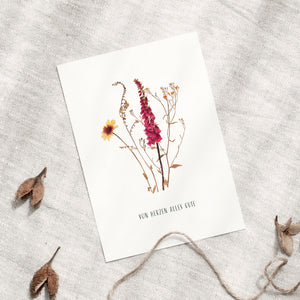 Postkarte · Wiesenstrauß | Von Herzen