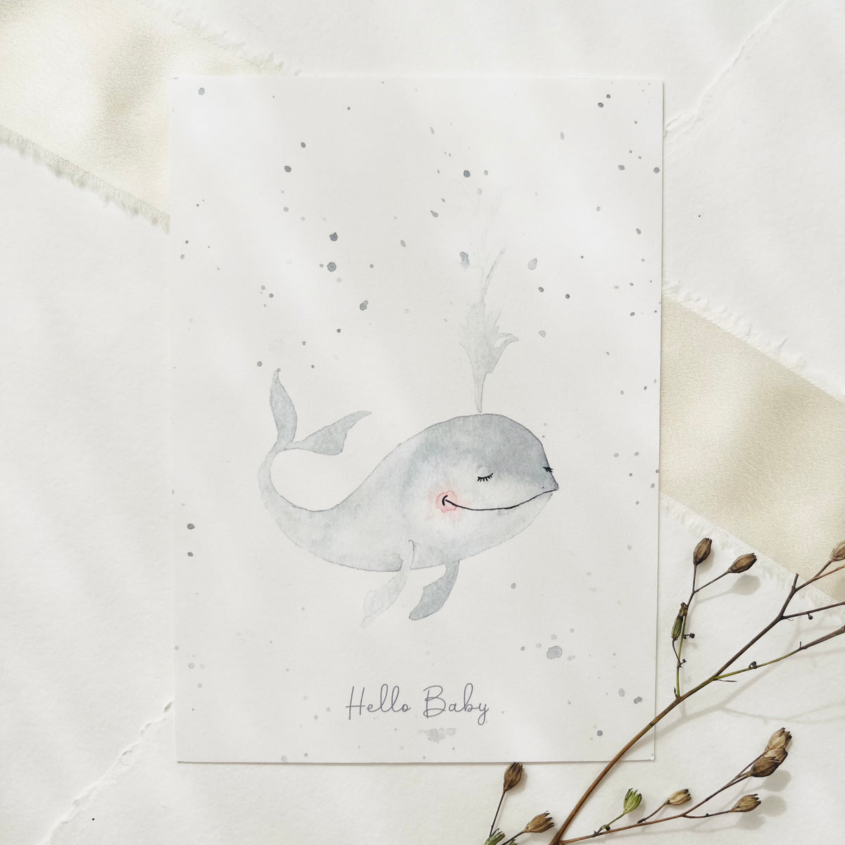Postkarte - Happy whale