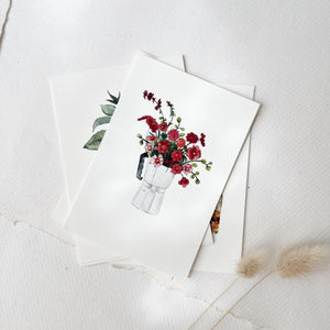 Postkarte - Red Espresso Bouquet