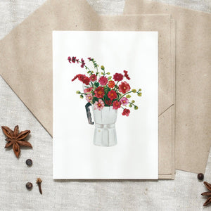 Postkarte - Red Espresso Bouquet