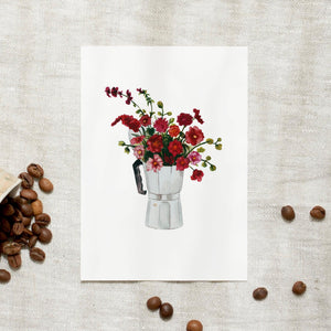 Postkarte - Red Espresso Bouquet