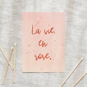 Postcard - La vie en rose