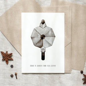 Postkarte - Time for coffee