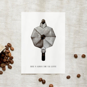 Postkarte - Time for coffee