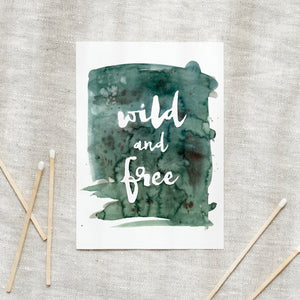 Postcard - Wild &amp; Free