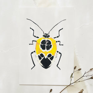 Postcard - Yellow Beetle