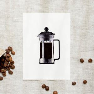 Postkarte - French Press