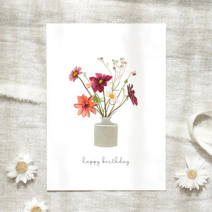 Postkarte · Dahlia bouquet | Happy Birthday