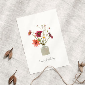 Postkarte · Dahlia bouquet | Happy Birthday