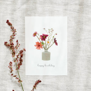 Postkarte · Dahlia bouquet | Happy Birthday