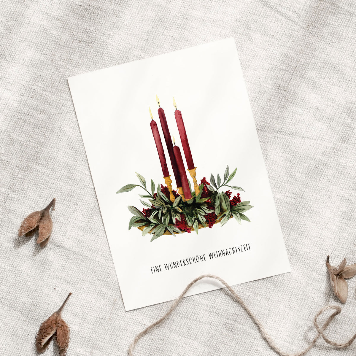 Postkarte - Adventsgesteck