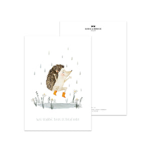 Postcard - Happy Hedgehog