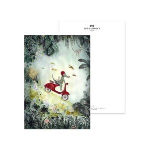 Postkarte - Crocodile Racer