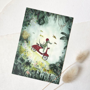 Postkarte - Crocodile Racer