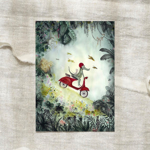 Postkarte - Crocodile Racer