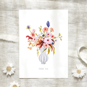 Postkarte · Delicate Flowers | Thank you
