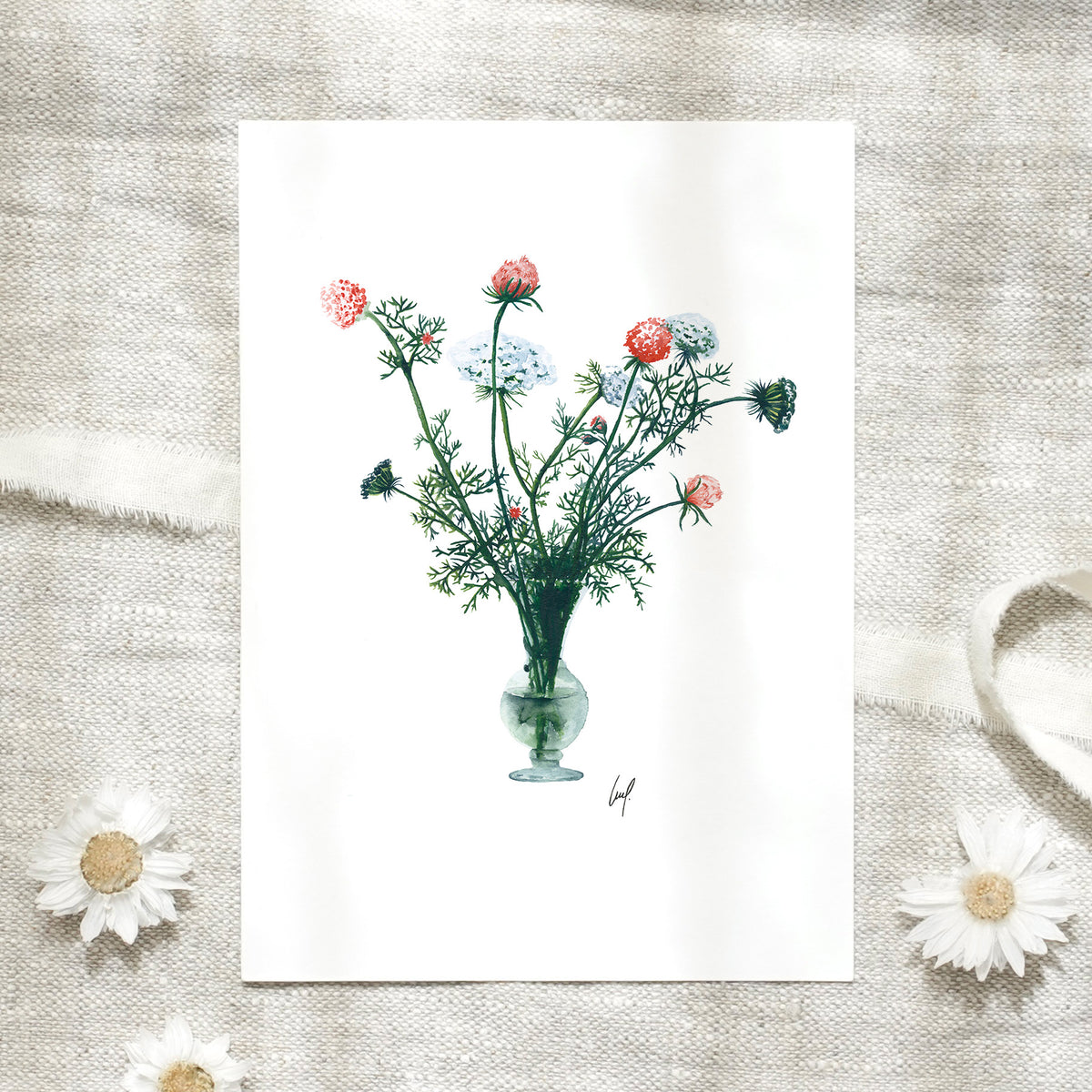 Postkarte -  Delicate Flowers