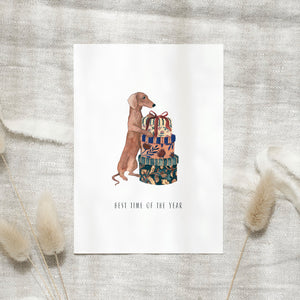 Postkarte · Best time of the year | Dackel