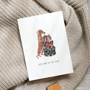 Postkarte · Best time of the year | Dackel