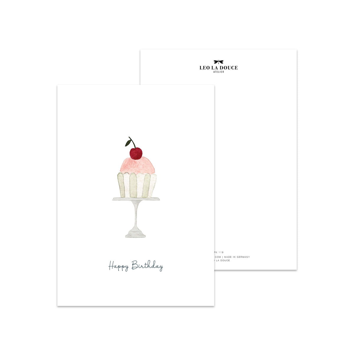 Postkarte - Happy Birthday | Cupcake