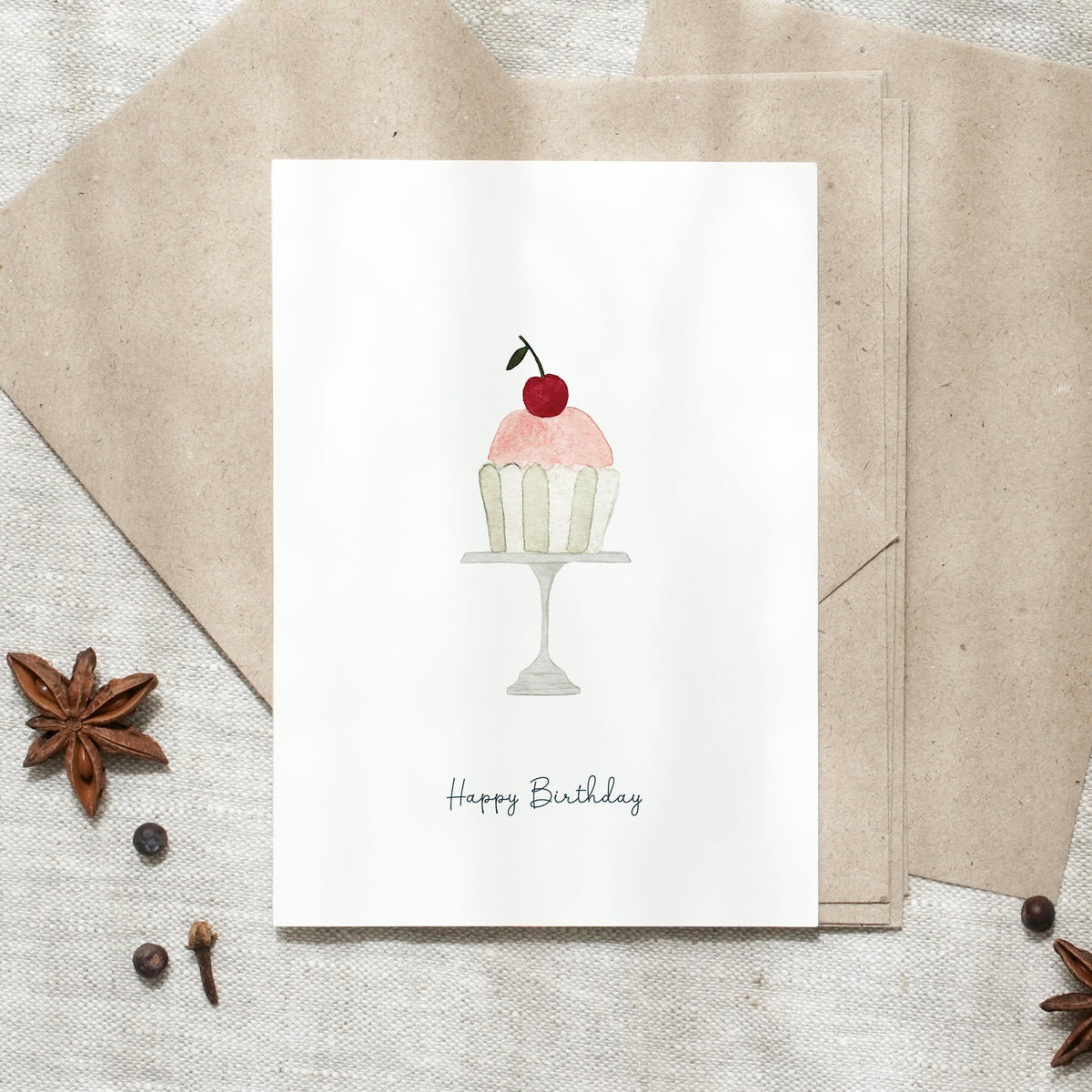 Postcard - Happy Birthday | Cupcake