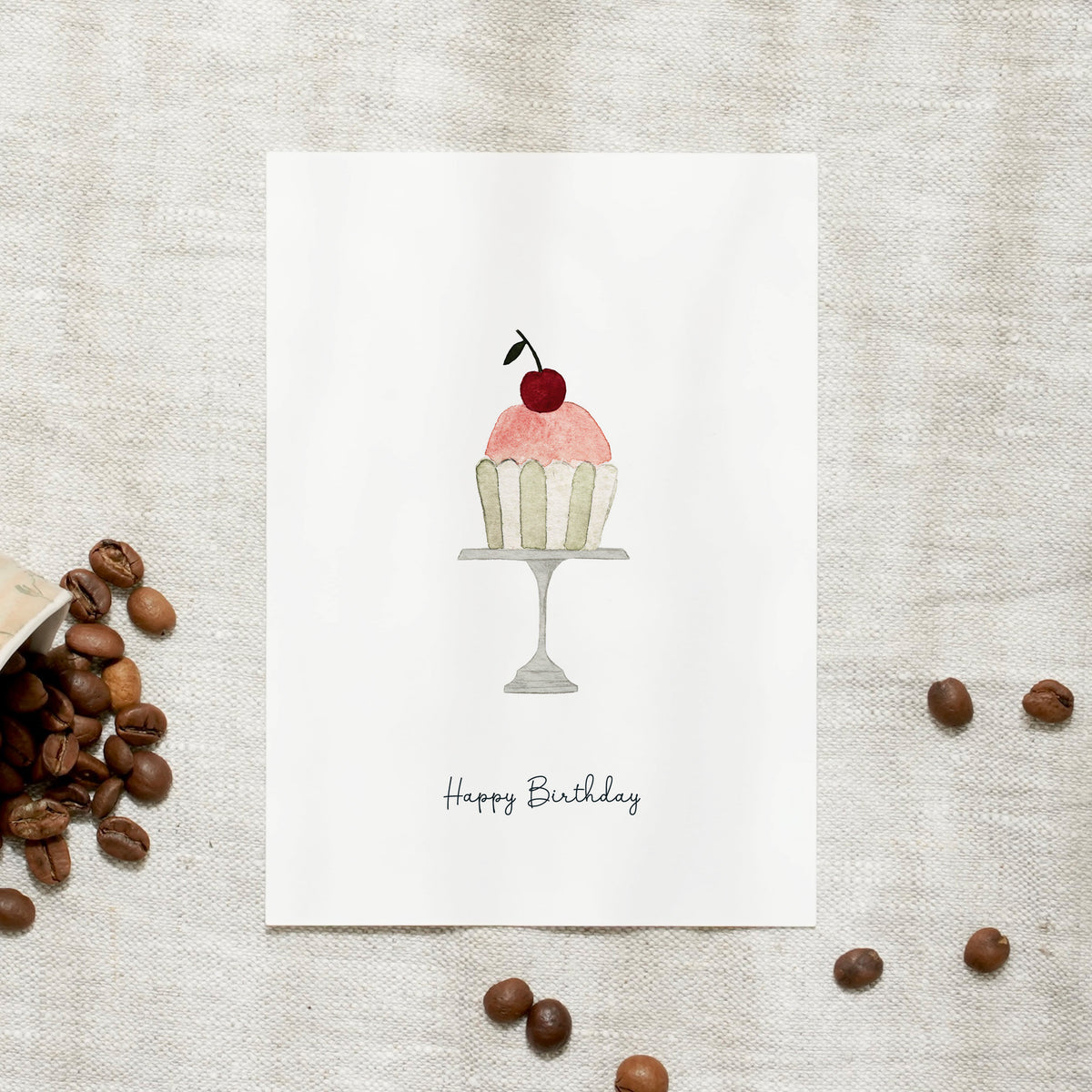 Postkarte - Happy Birthday | Cupcake