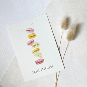 Postkarte · Macarons