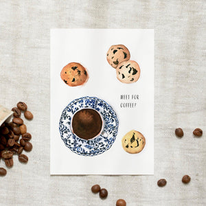 Postkarte · Meet for coffee