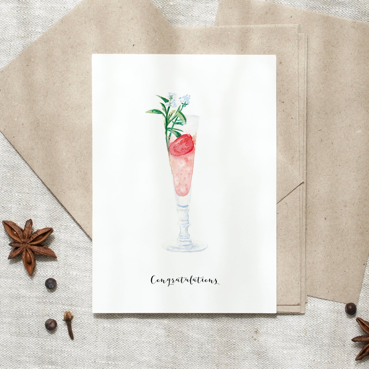 Postkarte - Cocktail · Congratulation