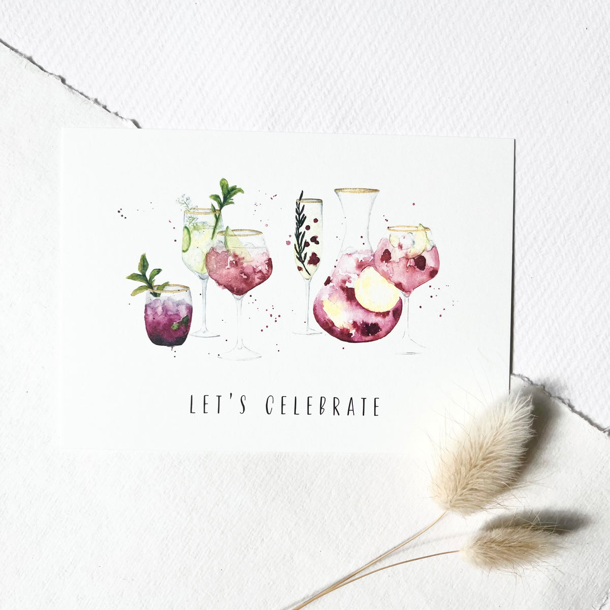 Postkarte - Cocktails · Let&#39;s celebrate