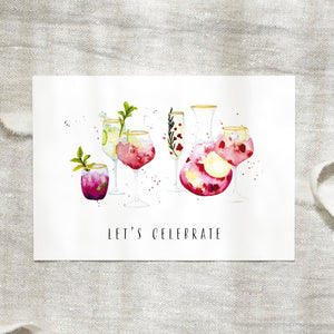 Postcard - Cocktails · Let's celebrate