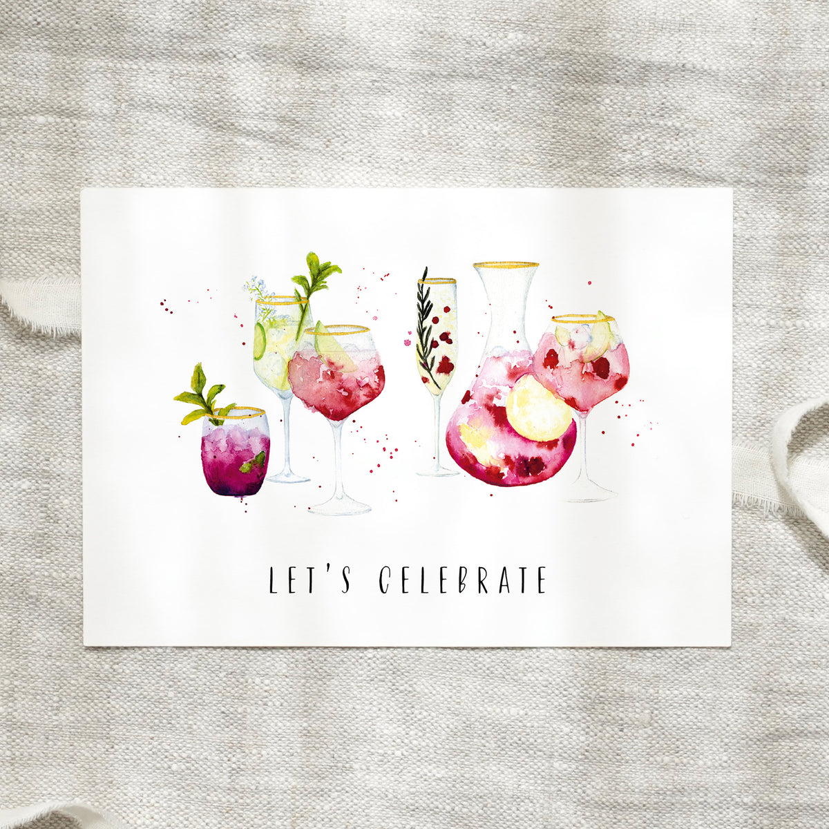 Postcard - Cocktails · Let&#39;s celebrate