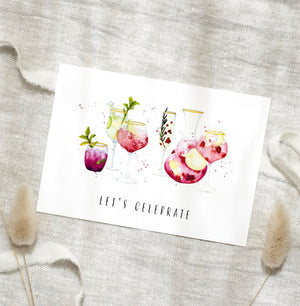 Postcard - Cocktails · Let's celebrate