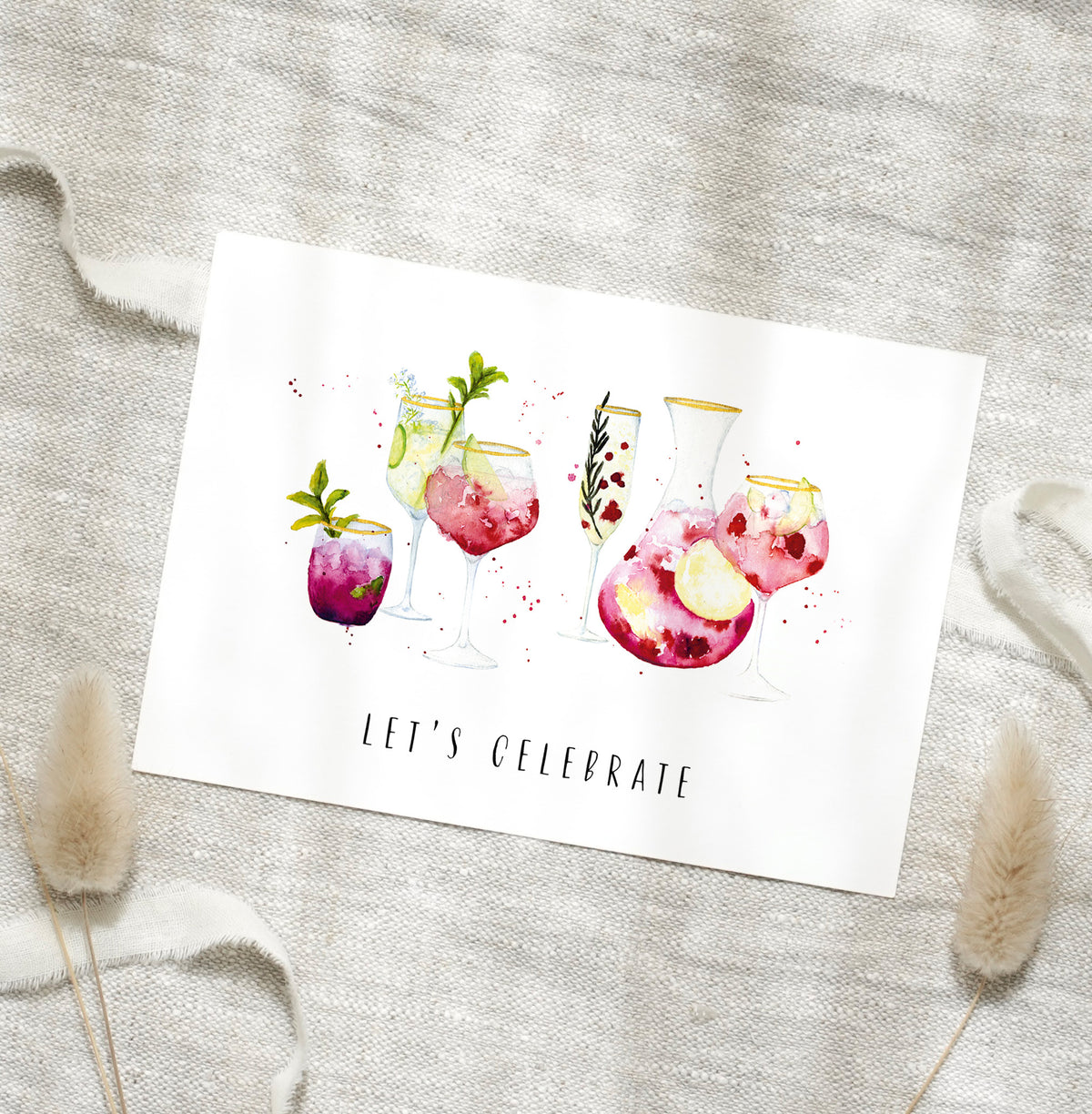 Postcard - Cocktails · Let&#39;s celebrate