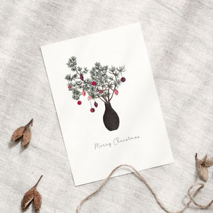 Postkarte · Weihnachten | Strauß mit Kugeln