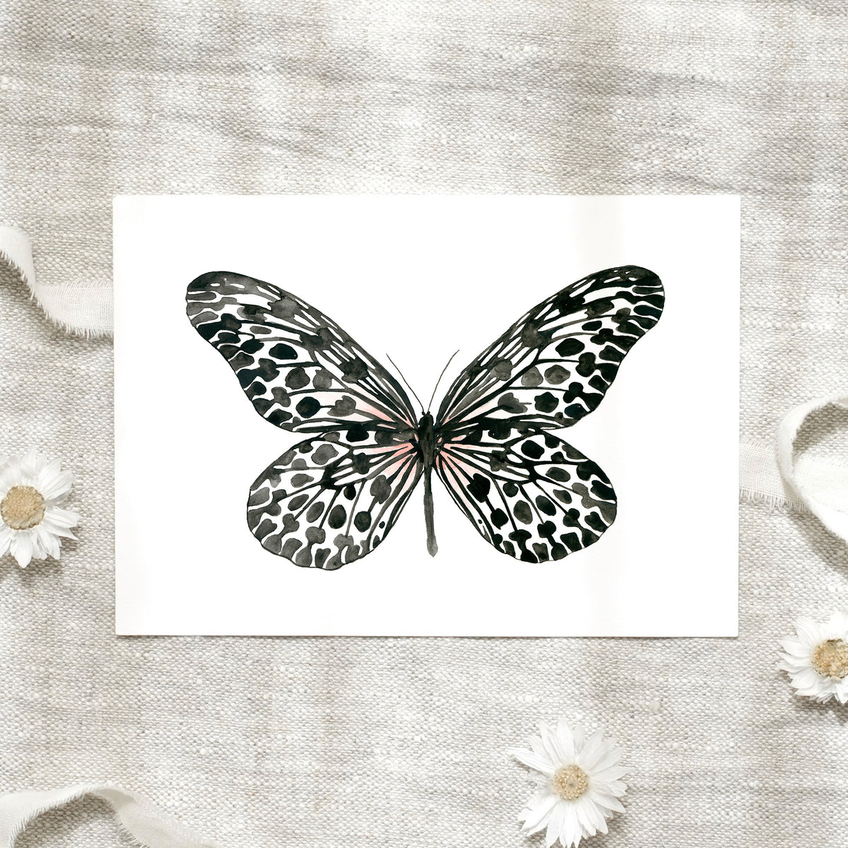 Postcard Black Butterfly