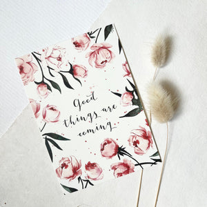 Postkarte - Good things are coming